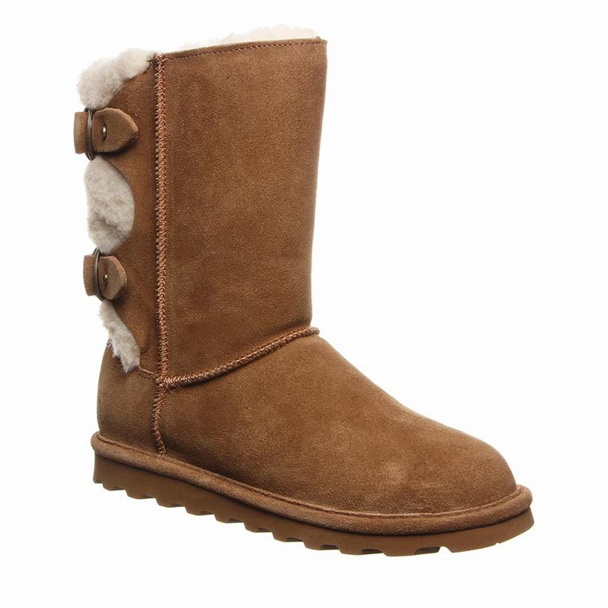 Bearpaw Eloise Short Boots UK - Women's Boots Brown ||ZGJOHS-160||